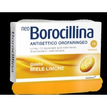 Neoborocillina Antisettico Orofaringeo 16 Pastiglie 6,4 Mg + 52 Mg Limone